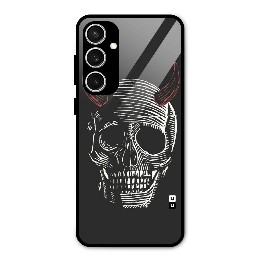 Spooky Face Glass Back Case for Galaxy S23 FE