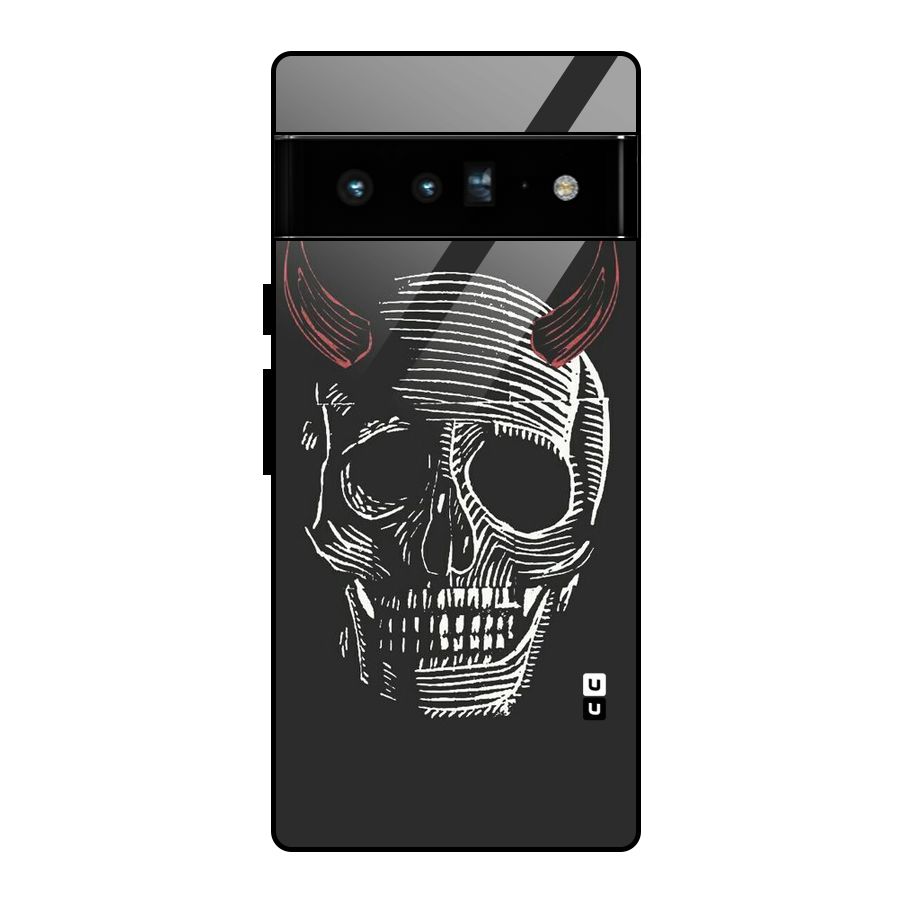 Spooky Face Glass Back Case for Google Pixel 6 Pro