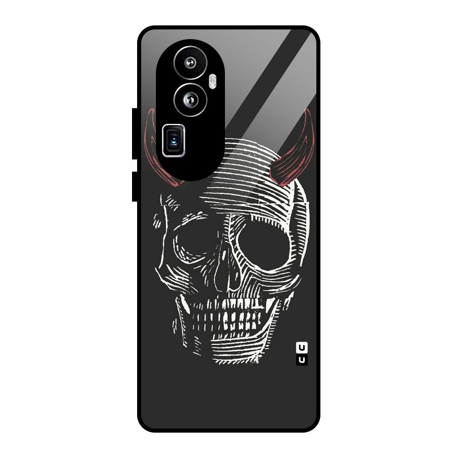 Spooky Face Glass Back Case for Oppo Reno10 Pro Plus