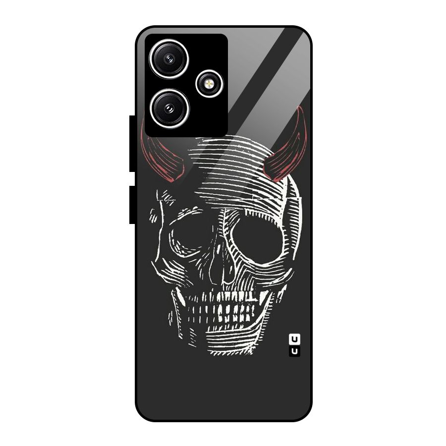 Spooky Face Glass Back Case for Poco M6 Pro