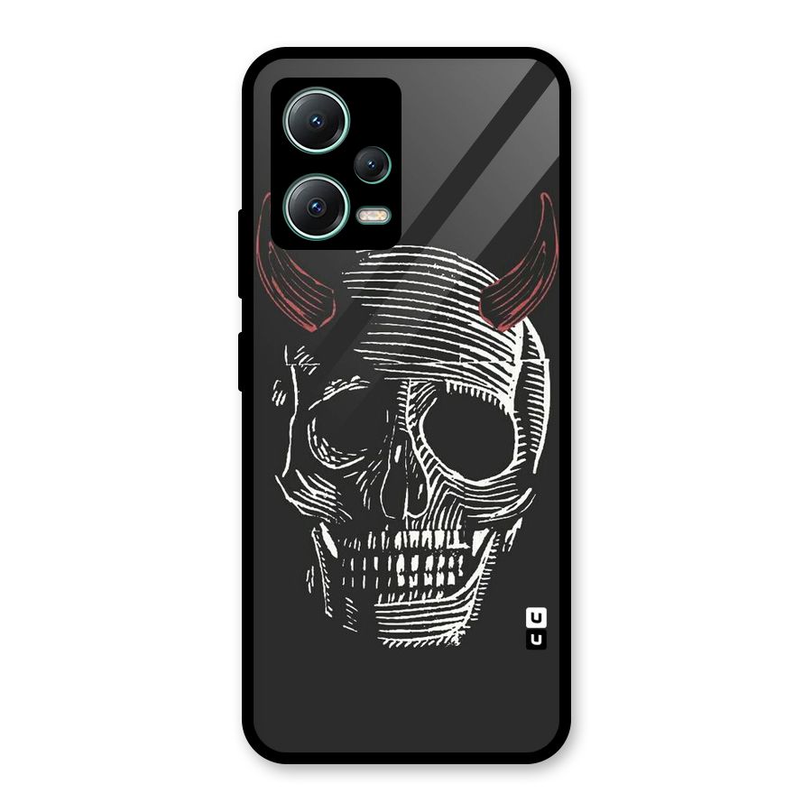 Spooky Face Glass Back Case for Poco X5