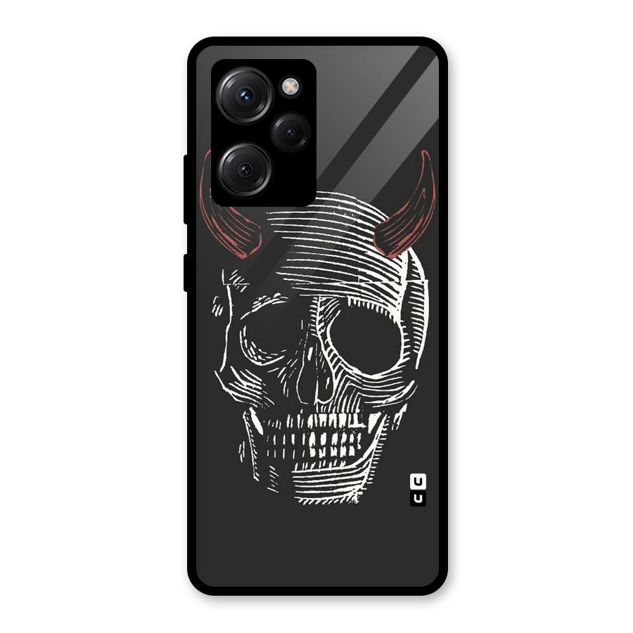 Spooky Face Glass Back Case for Poco X5 Pro