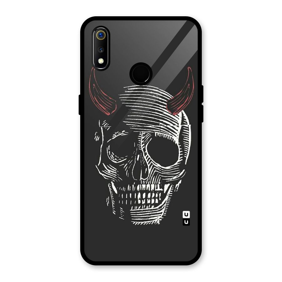Spooky Face Glass Back Case for Realme 3i