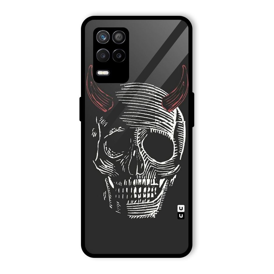 Spooky Face Glass Back Case for Realme 8s 5G