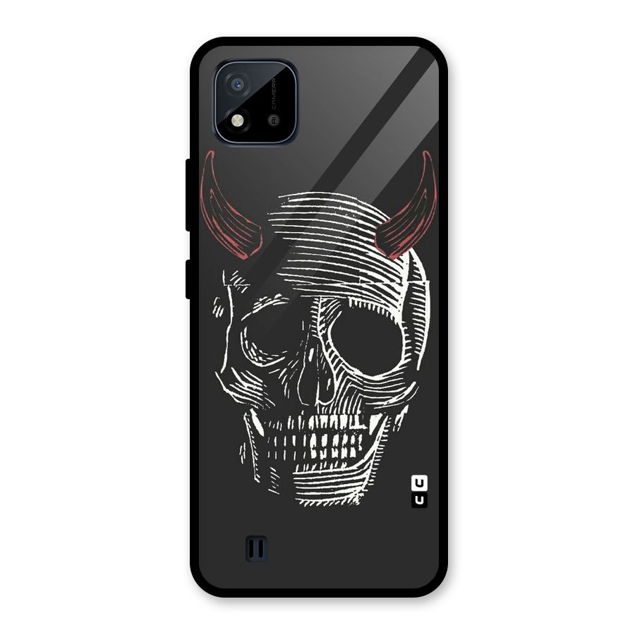 Spooky Face Glass Back Case for Realme C11 2021