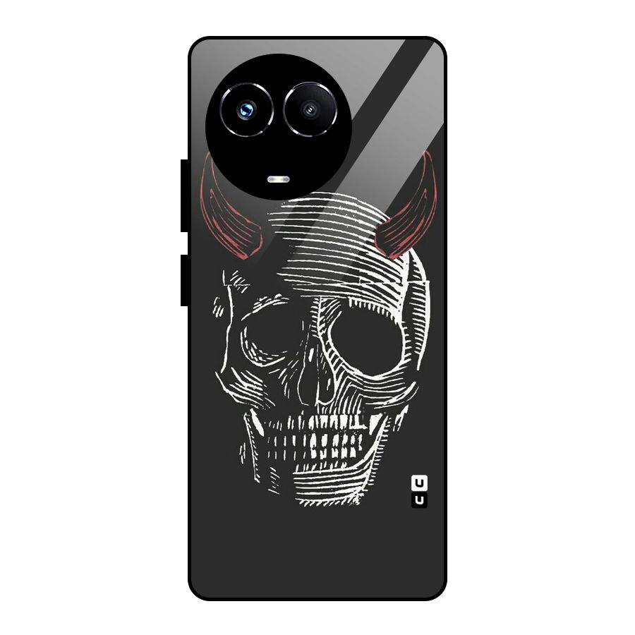 Spooky Face Glass Back Case for Realme Narzo 60X