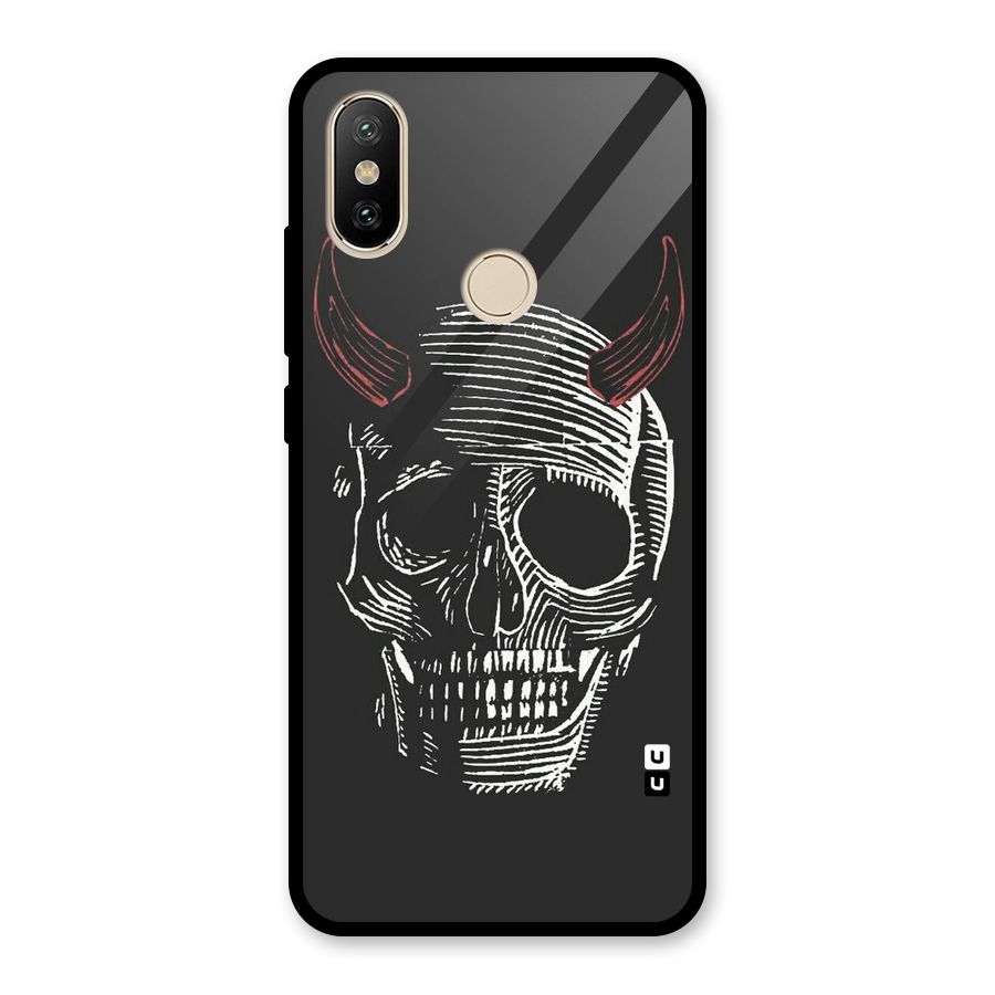 Spooky Face Glass Back Case for Redmi A2