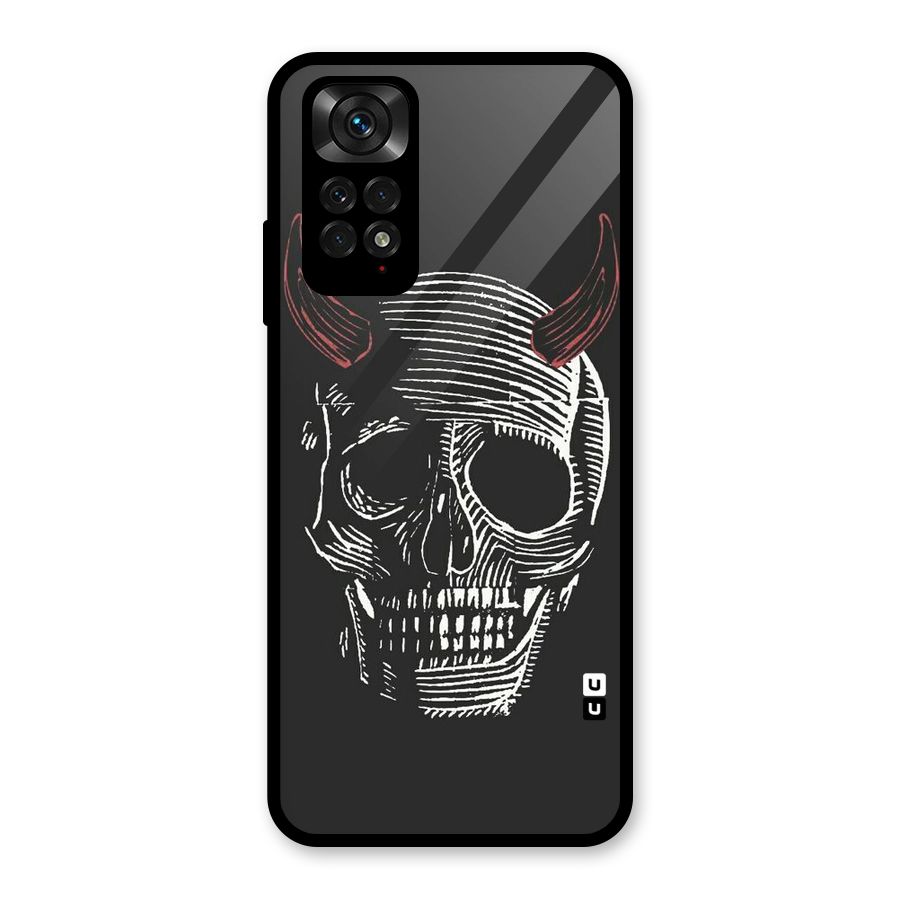 Spooky Face Glass Back Case for Redmi Note 11S