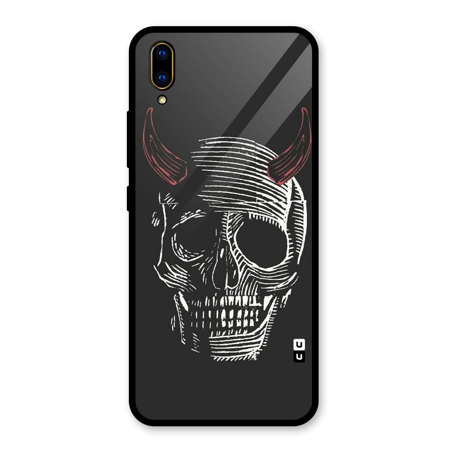 Spooky Face Glass Back Case for Vivo V11 Pro