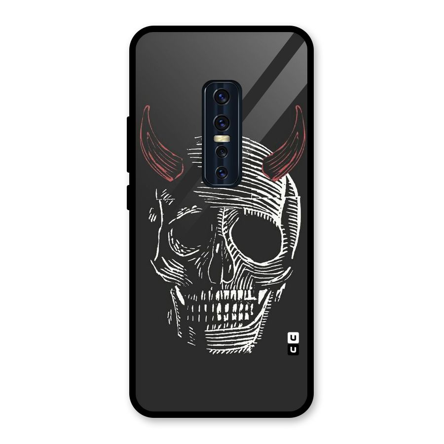 Spooky Face Glass Back Case for Vivo V17 Pro