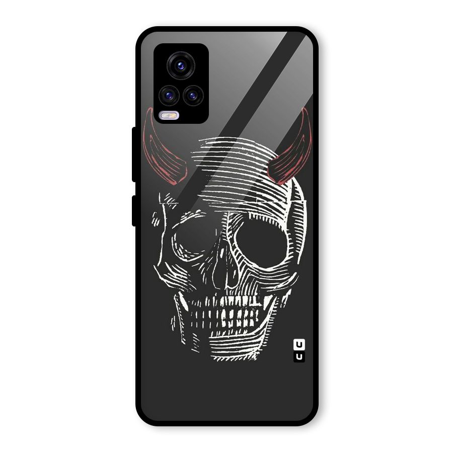 Spooky Face Glass Back Case for Vivo V20 2021