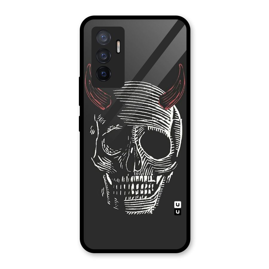 Spooky Face Glass Back Case for Vivo V23e