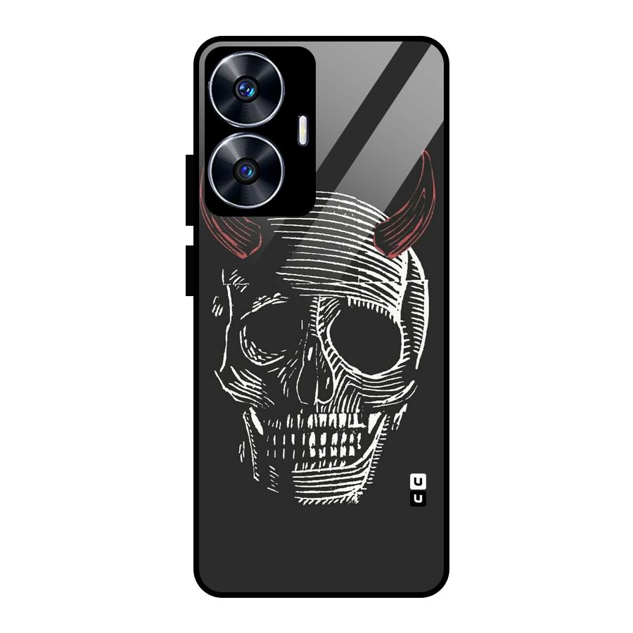 Spooky Face Glass Back Case for realme C55