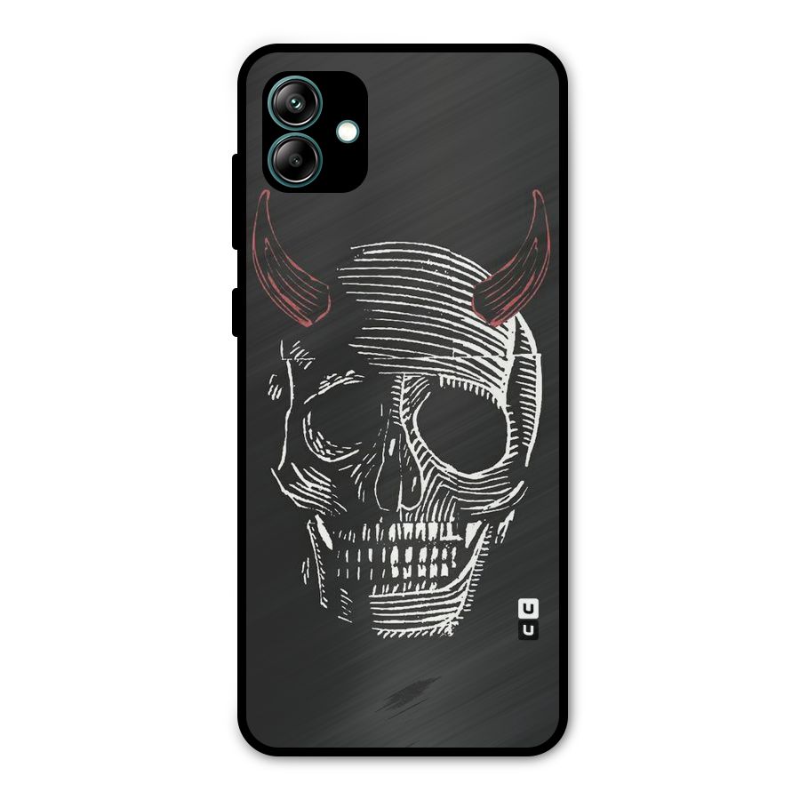 Spooky Face Metal Back Case for Galaxy A04
