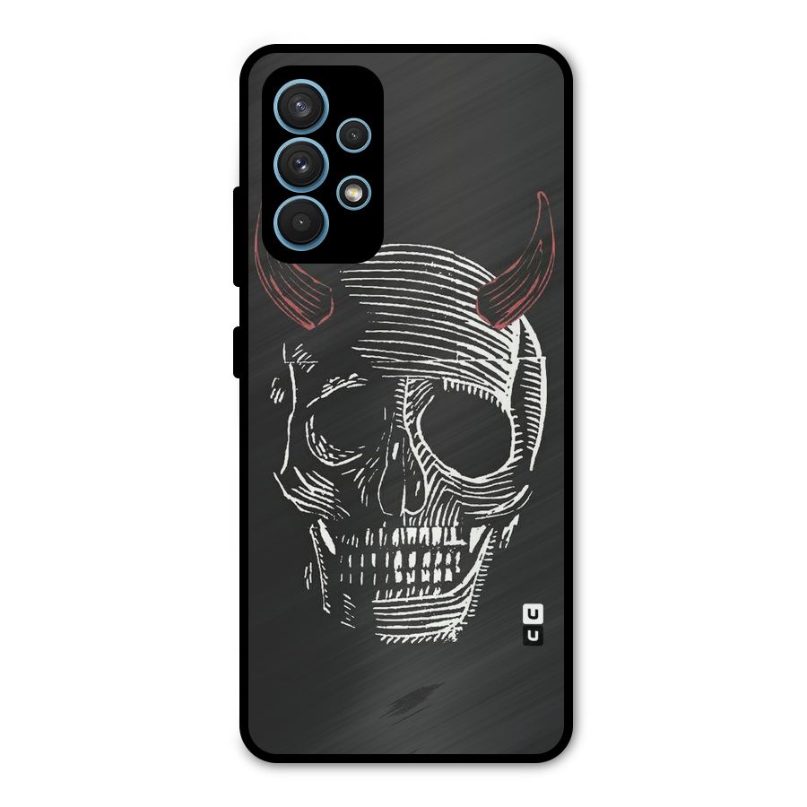 Spooky Face Metal Back Case for Galaxy A32