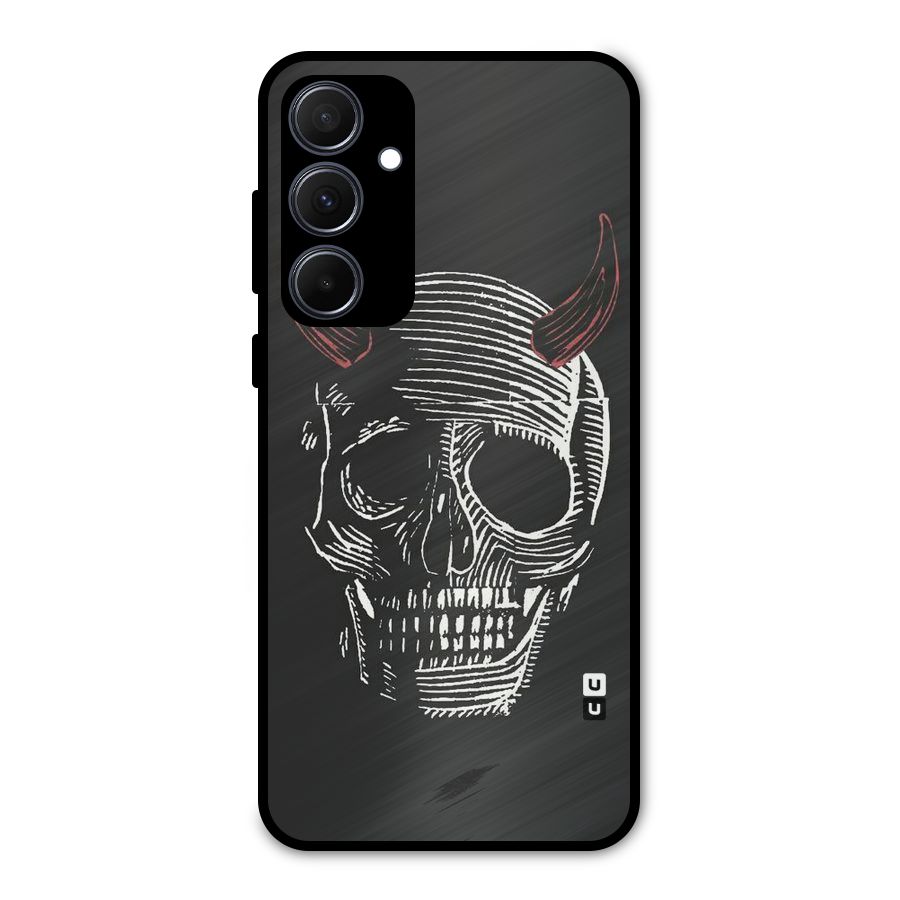 Spooky Face Metal Back Case for Galaxy A35