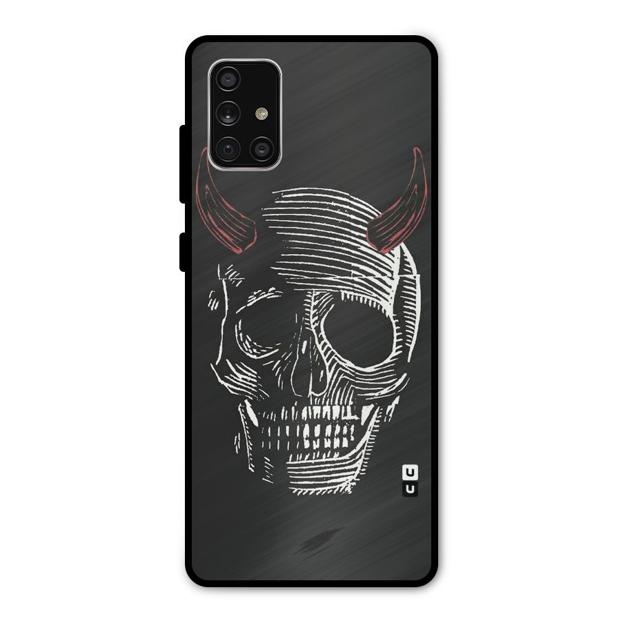 Spooky Face Metal Back Case for Galaxy A71