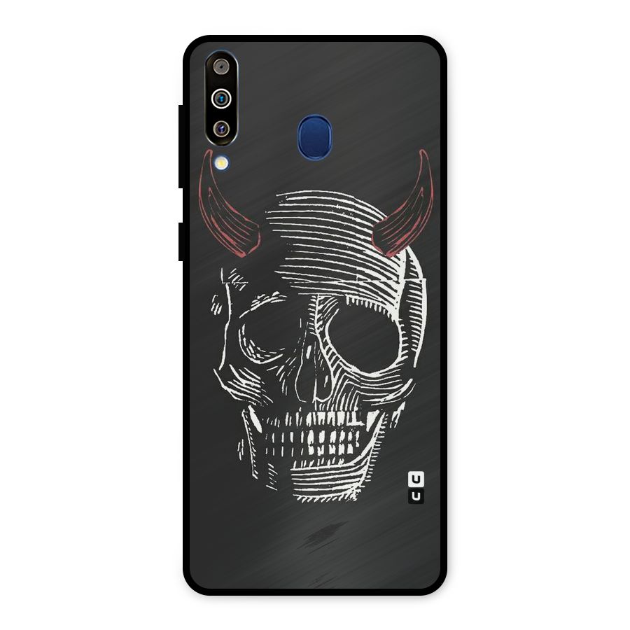 Spooky Face Metal Back Case for Galaxy M30
