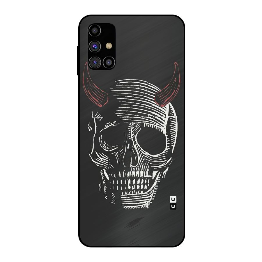 Spooky Face Metal Back Case for Galaxy M31s