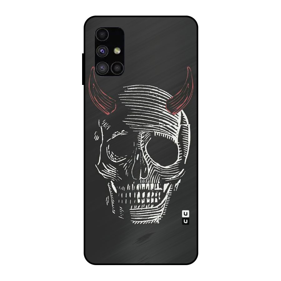 Spooky Face Metal Back Case for Galaxy M51