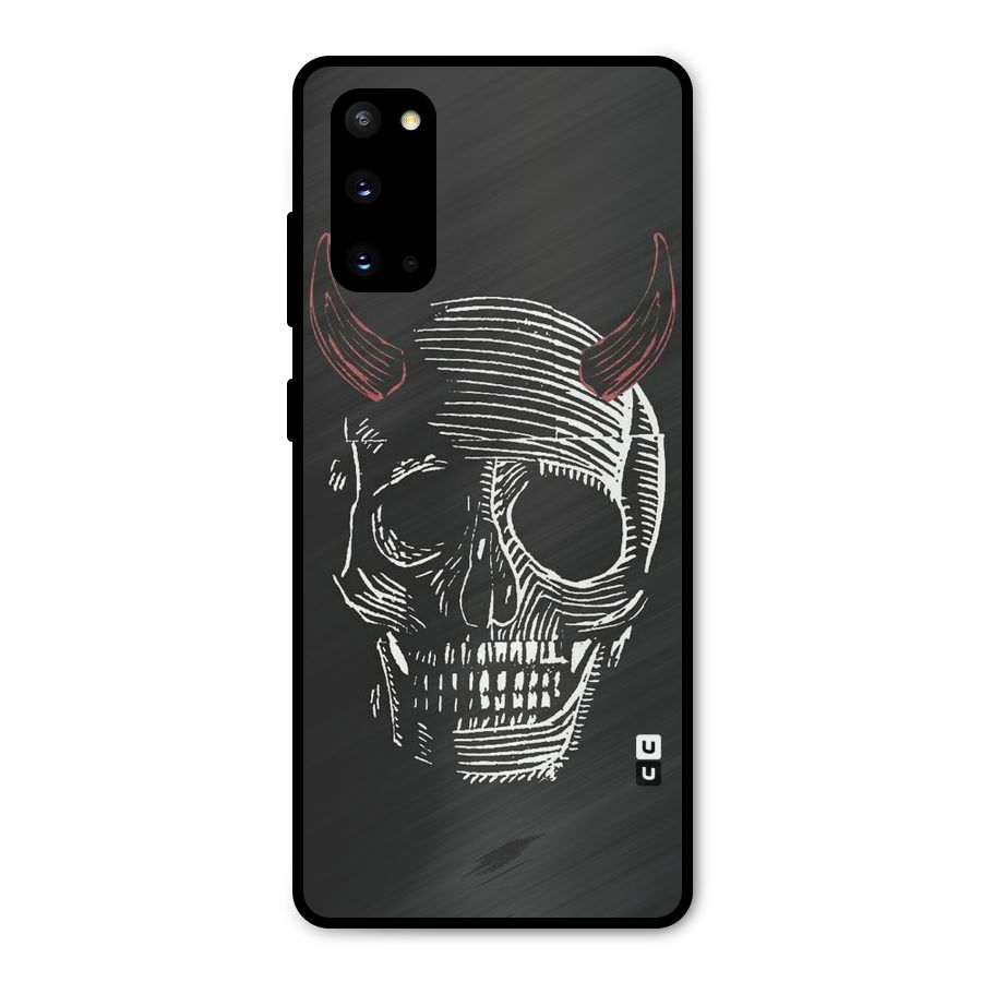 Spooky Face Metal Back Case for Galaxy S20