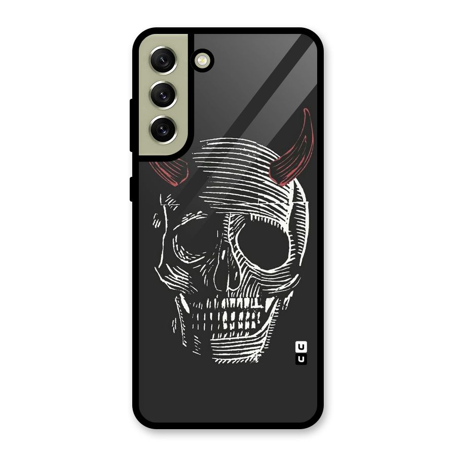 Spooky Face Metal Back Case for Galaxy S21 FE 5G (2023)