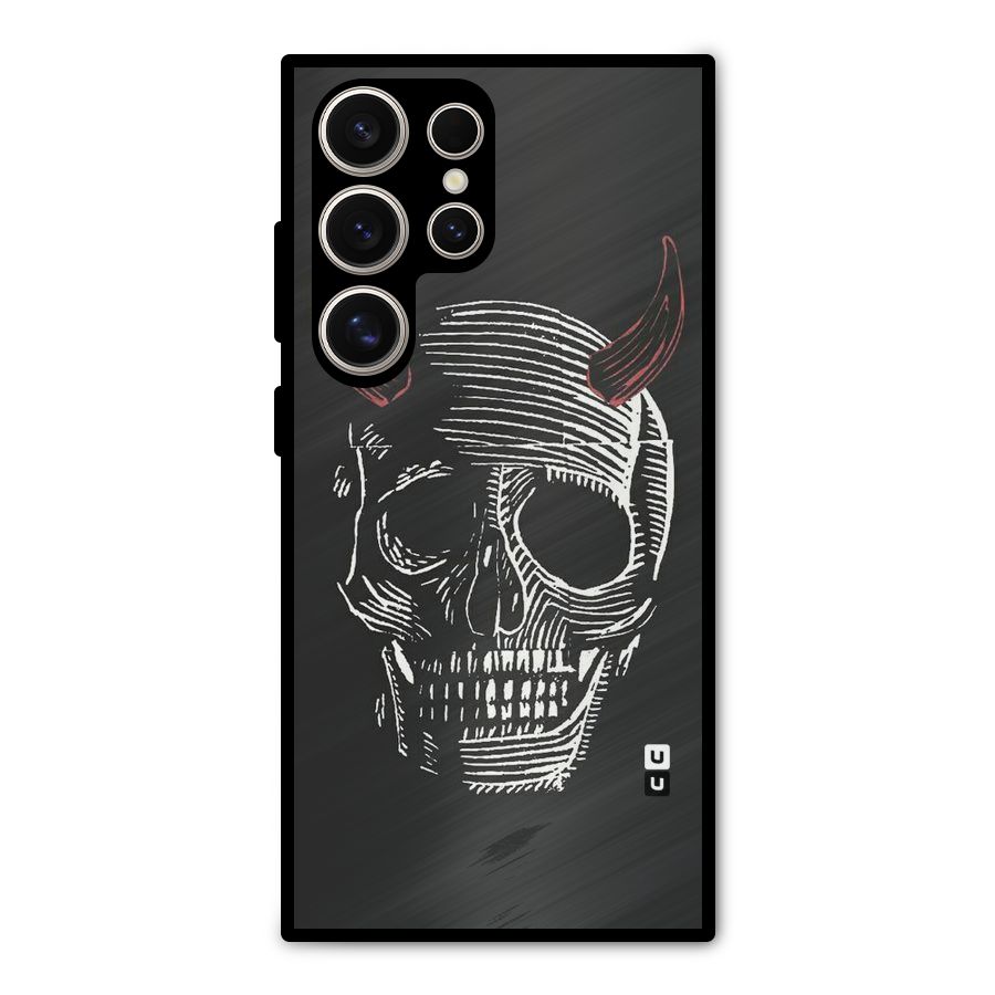 Spooky Face Metal Back Case for Galaxy S24 Ultra