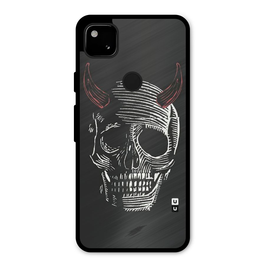 Spooky Face Metal Back Case for Google Pixel 4a
