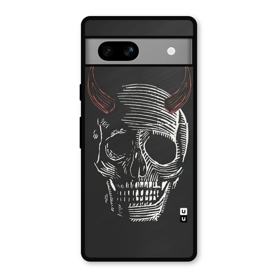 Spooky Face Metal Back Case for Google Pixel 7a