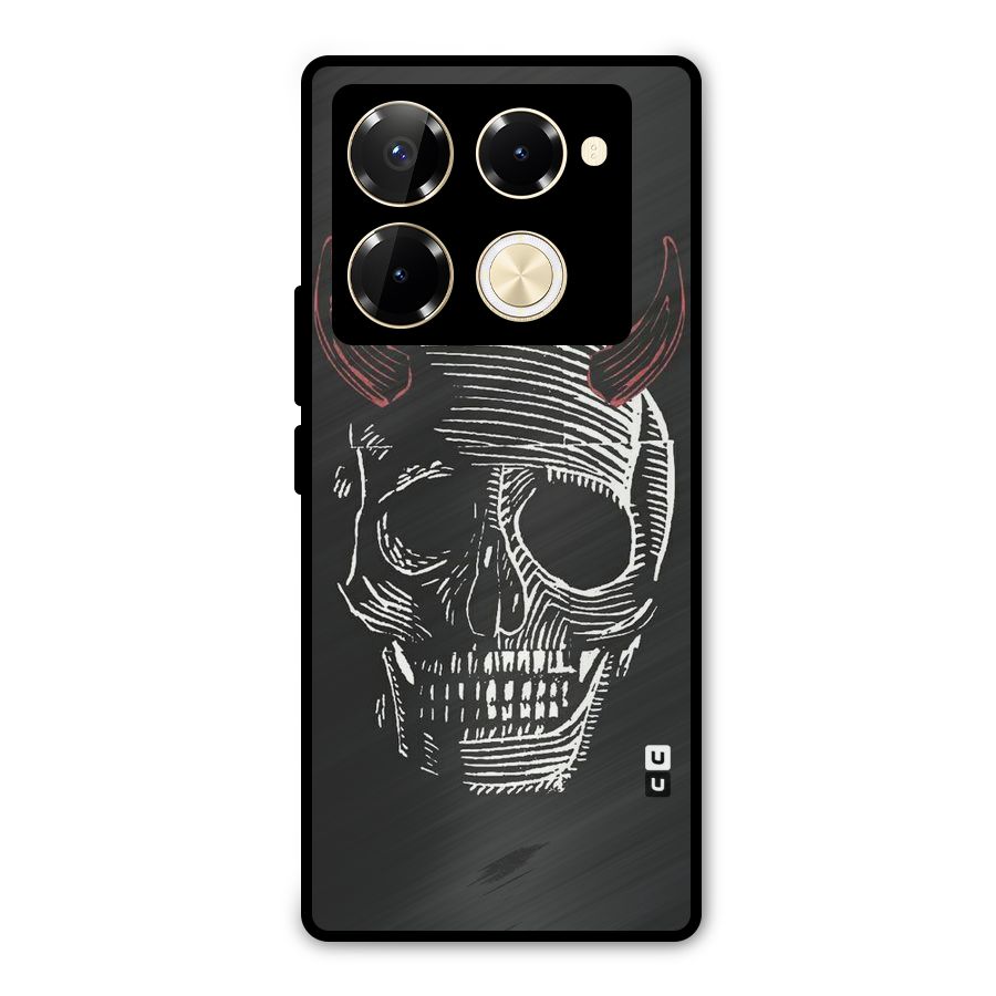 Spooky Face Metal Back Case for Infinix Note 40 Pro Plus