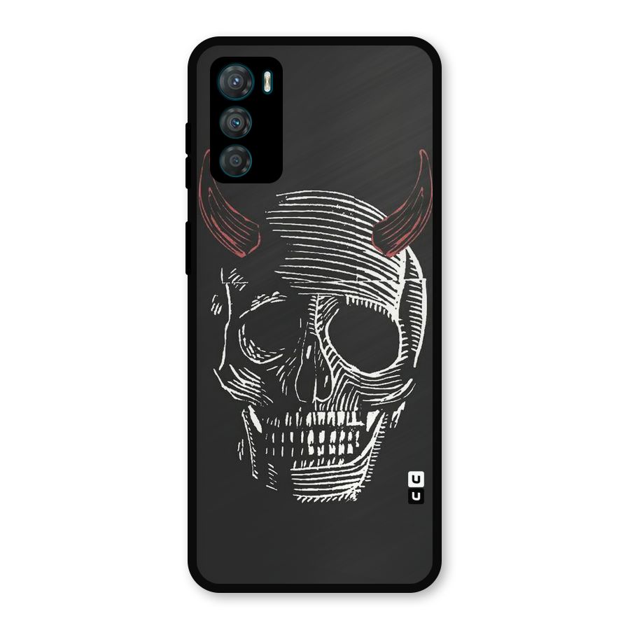 Spooky Face Metal Back Case for Moto G42