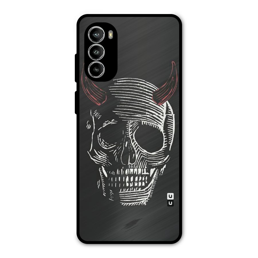 Spooky Face Metal Back Case for Moto G52