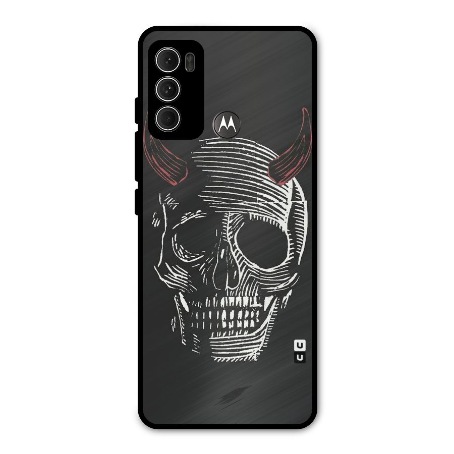 Spooky Face Metal Back Case for Moto G60