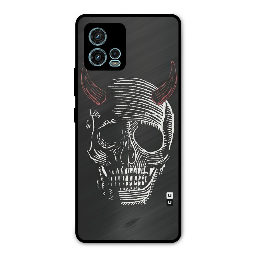 Spooky Face Metal Back Case for Moto G72