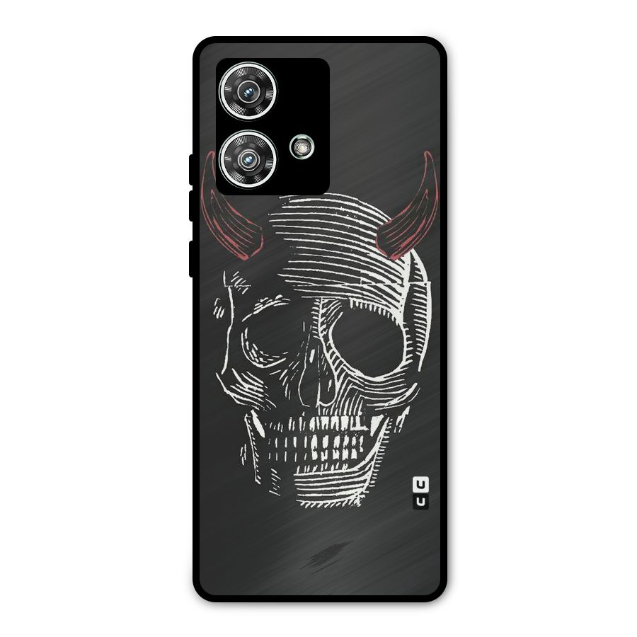 Spooky Face Metal Back Case for Motorola Edge 40 Neo