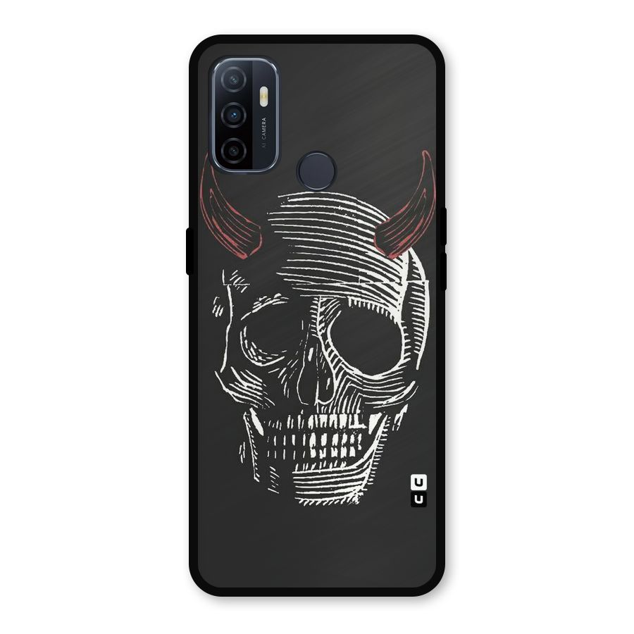 Spooky Face Metal Back Case for Oppo A53