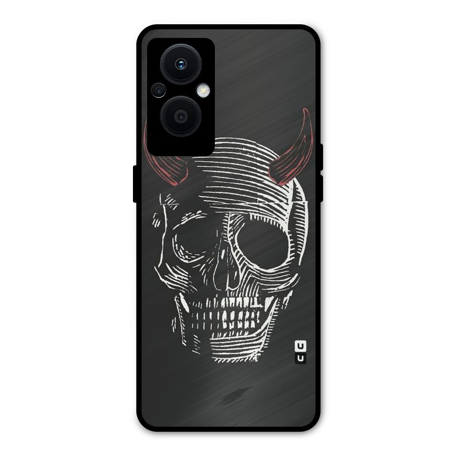 Spooky Face Metal Back Case for Oppo F21s Pro 5G
