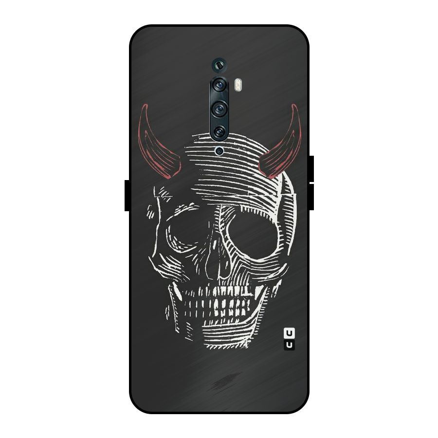 Spooky Face Metal Back Case for Oppo Reno2 F