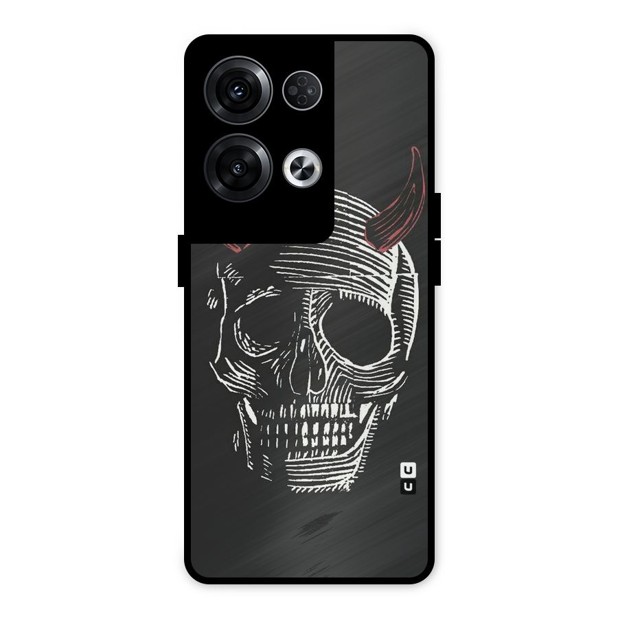 Spooky Face Metal Back Case for Oppo Reno8 Pro 5G