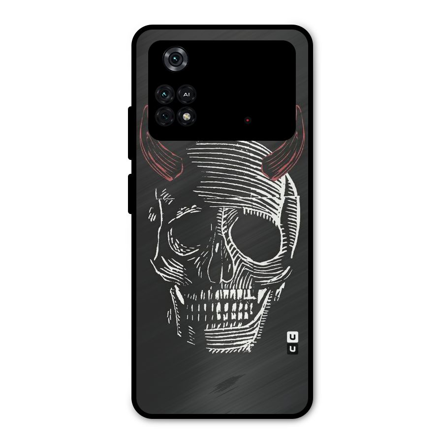 Spooky Face Metal Back Case for Poco M4 Pro 4G