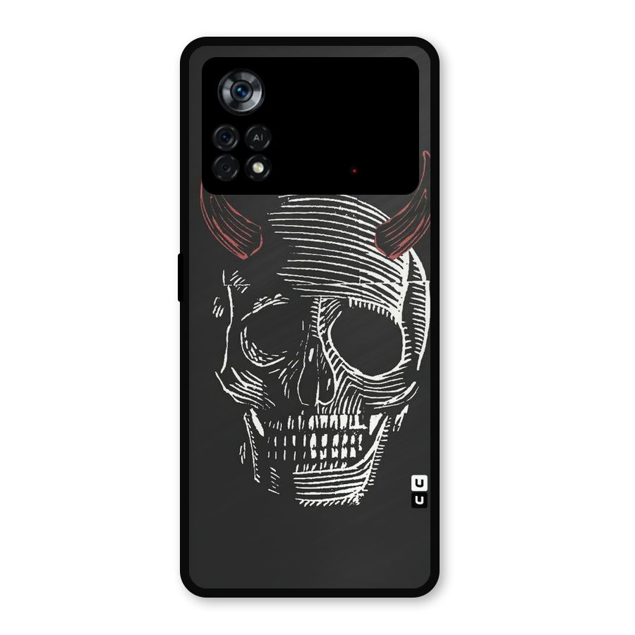 Spooky Face Metal Back Case for Poco X4 Pro 5G