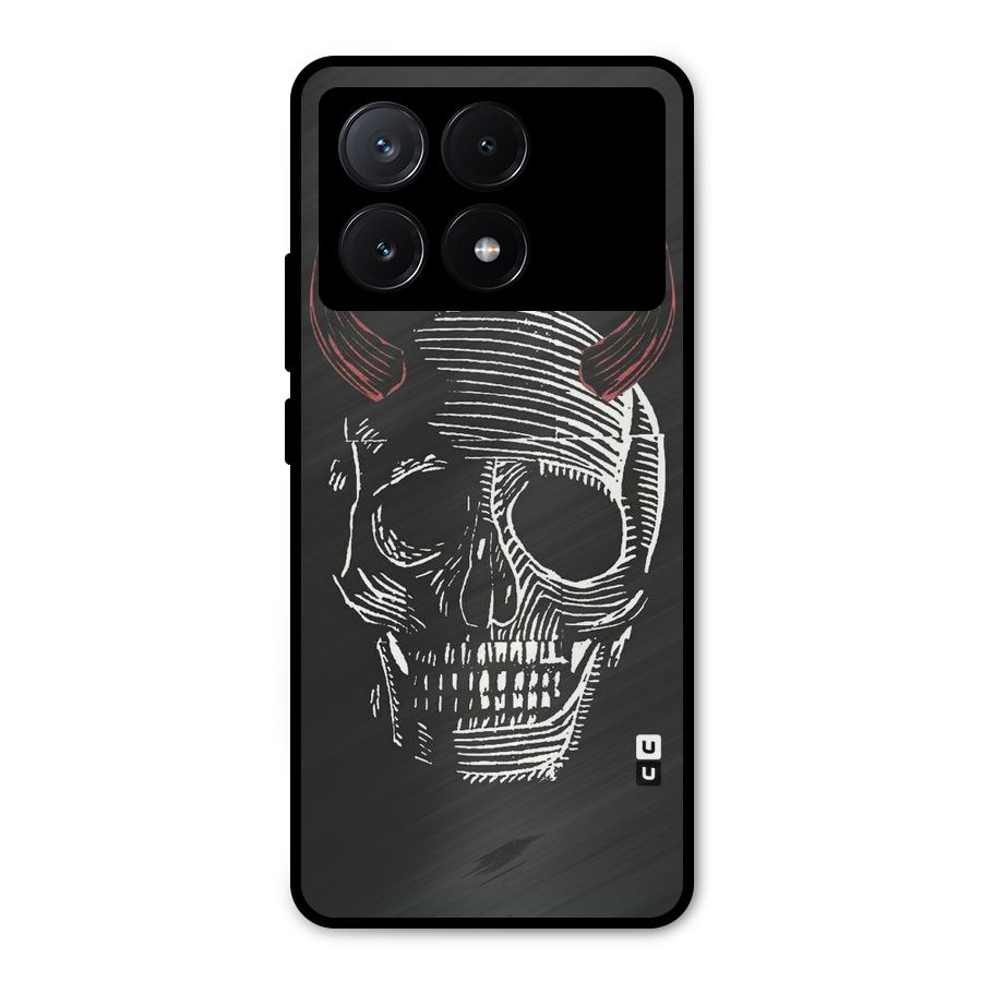 Spooky Face Metal Back Case for Poco X6 Pro