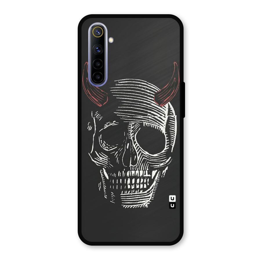 Spooky Face Metal Back Case for Realme 6
