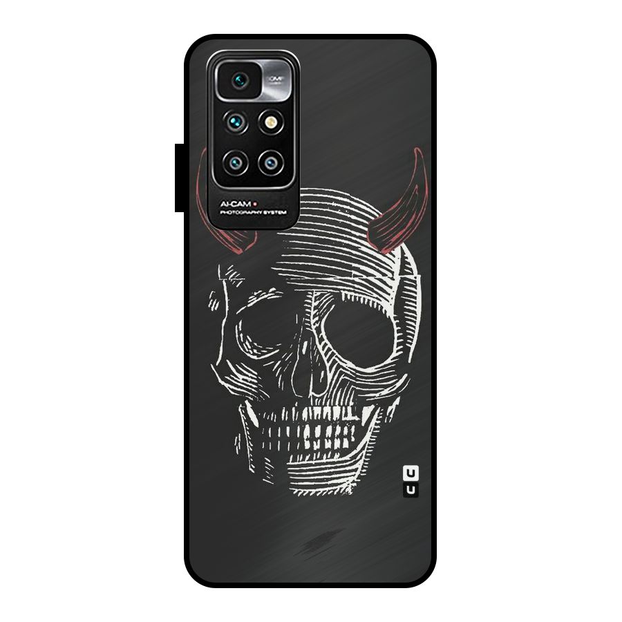 Spooky Face Metal Back Case for Redmi 10 Prime