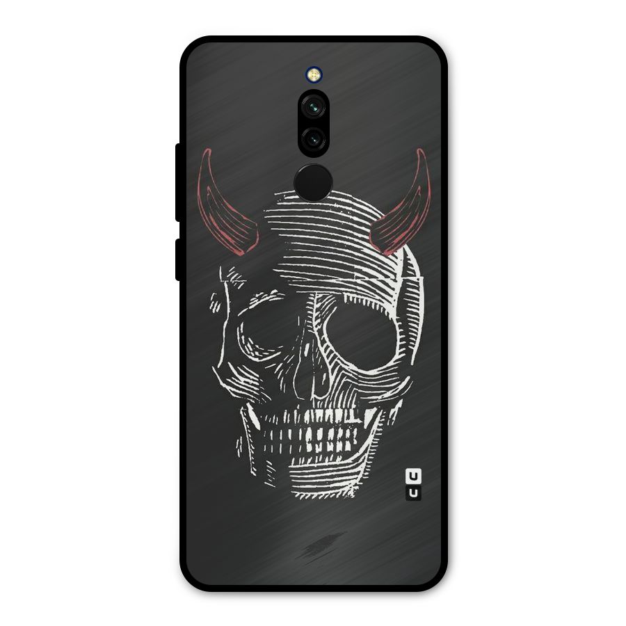 Spooky Face Metal Back Case for Redmi 8