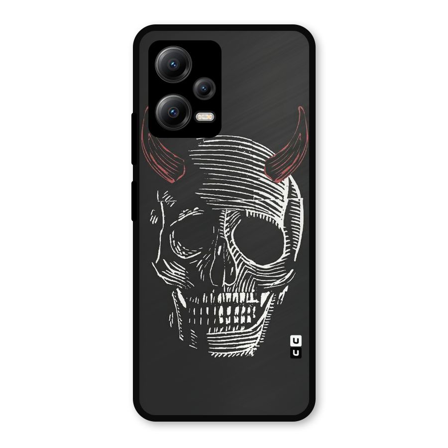 Spooky Face Metal Back Case for Redmi Note 12 5G