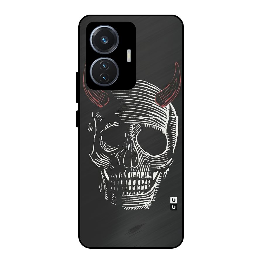 Spooky Face Metal Back Case for Vivo T1 44W