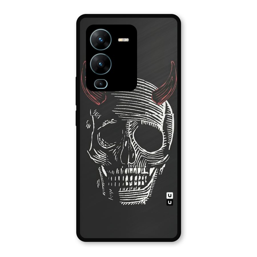 Spooky Face Metal Back Case for Vivo V25 Pro