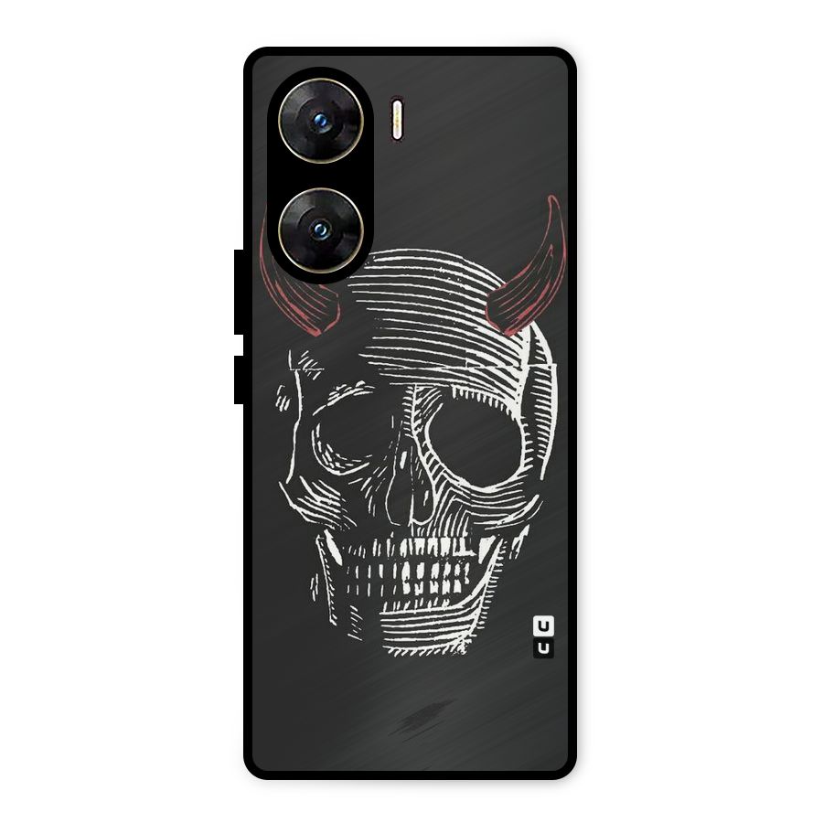Spooky Face Metal Back Case for Vivo V29e