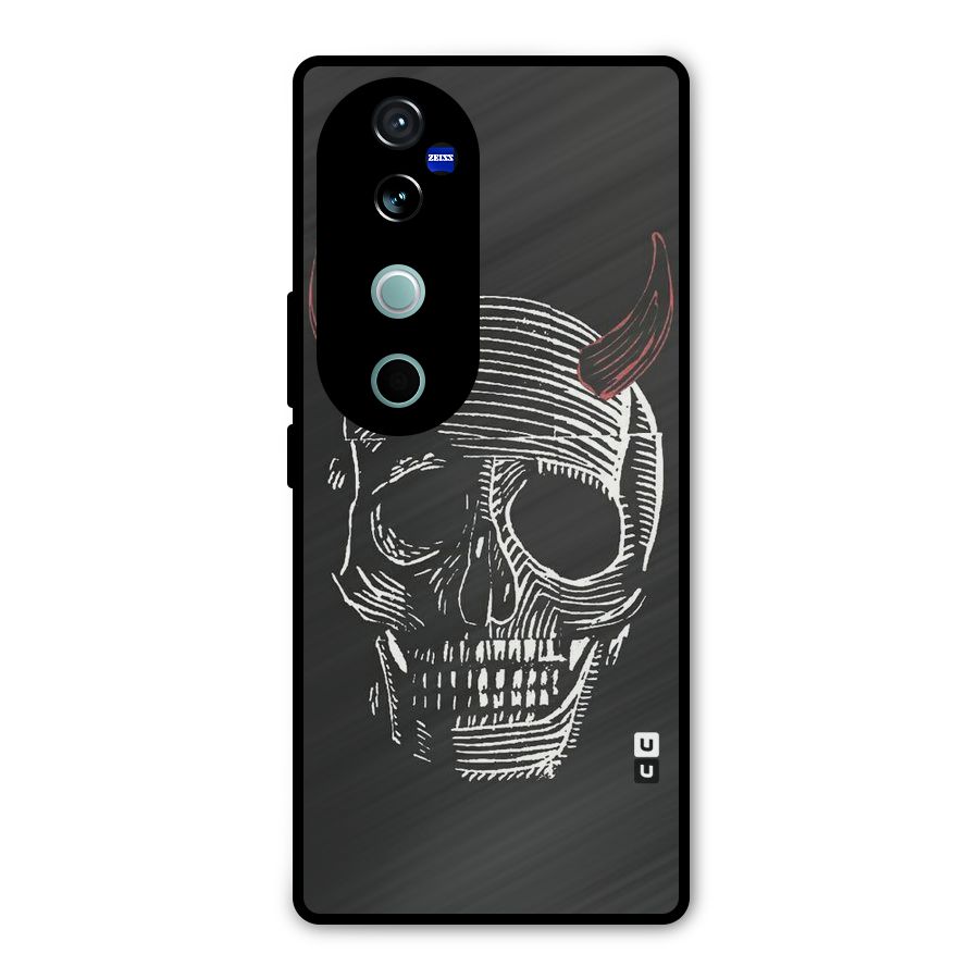 Spooky Face Metal Back Case for Vivo V40
